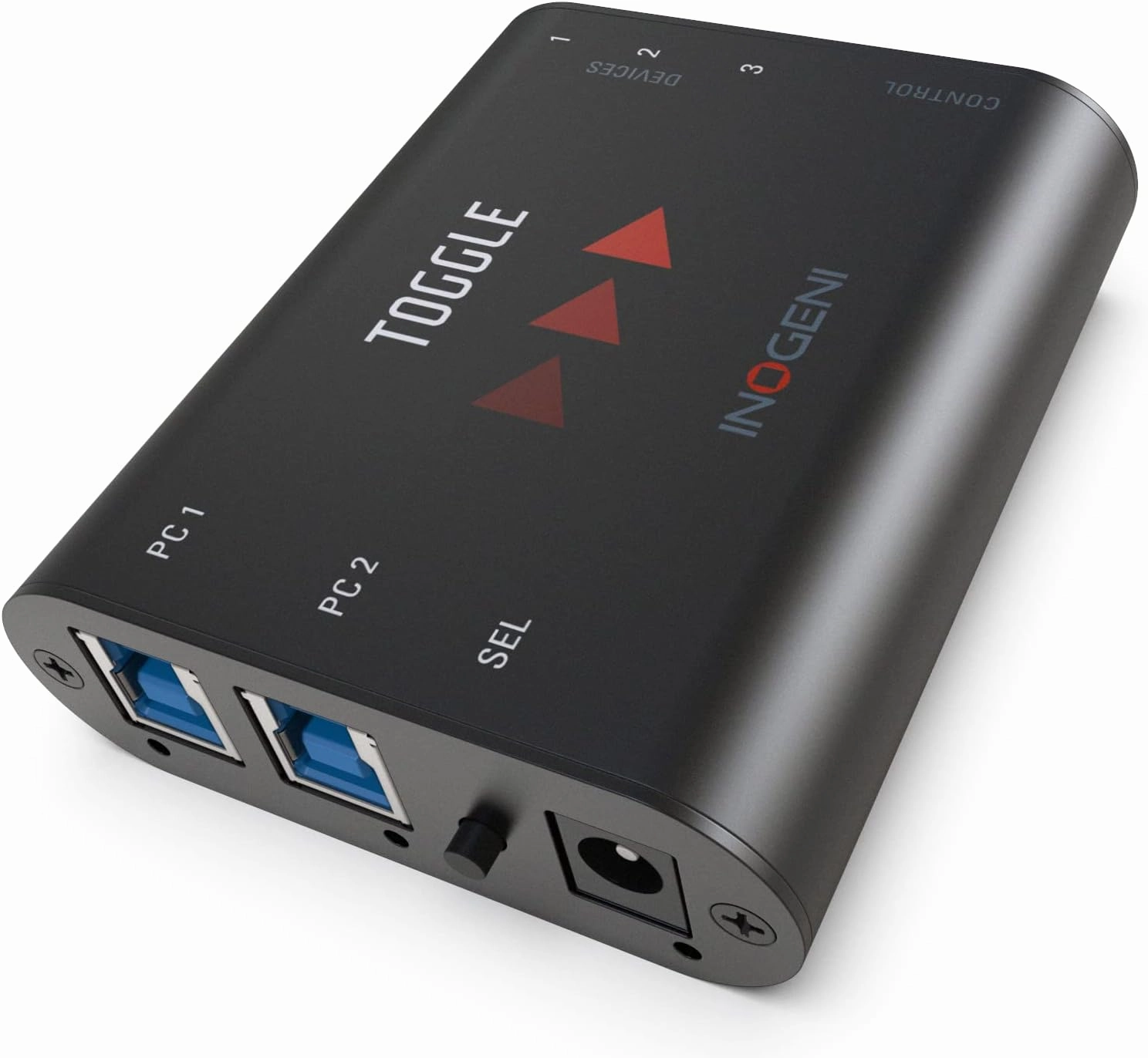 Toggle by INOGENI, Video Conference USB switcher (BYOD/BYOM), Plug and Go, Up to 3 Devices, Professional Device smart audio hub,voice control speaker,Alexa compatible audio,
