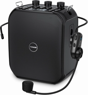 TONOR Voice Amplifier 50W, 6000mAh Rechargeable Bluetooth Personal PA System with Wireless Headset Mic & Waistband, Portable Megaphone Speaker for Classroom, Training, Teaching, Speech, Tour Guide K13 power amplifier,stereo amp,hi-fi power amp,