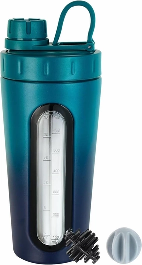 TOOFEEL Stainless Steel Shaker - 28 oz Metal Protein Shaker Cup with Whisk Ball, Not Cold/Hot, Window, Gym Workout Leakproof mixer console,audio mixing desk,DJ console,