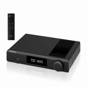 Topping D90III Discrete 1Bit DAC Preamplifier with PSRM Module, USB/Bluetooth/Optic/Coaxial/AES/IIS to RCA/XLR Full Balanced Digital-Analog Converter, Desktop Audio Decoder Support Ten-Band PEQ(Black) DAC,USB audio converter,digital to analog converter,