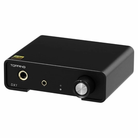 TOPPING DX1 Mini DAC & Headphone Amplifier, AK4493S Chip, 280mW x2, Supports DSD256 PCM384, 6.35mm & 3.5mm Outputs, Discrete LNRD for Windows, MAC, iOS, Android, HiFi Audio (Black) DAC,USB audio converter,digital to analog converter,