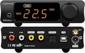 Topping DX3 Pro  ES9038Q2M Bluetooth 5.0 LDAC Audio Decoder DSD512 DAC AMP NFCA Headphone Amplifier Pre Amplifier (Black) DAC,USB audio converter,digital to analog converter,