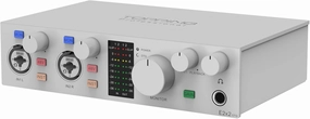 TOPPING E2x2 OTG USB Audio Interface - Ultra-Linear Preamp & Powerful Headphone Amp,Optical Output, Dual Mobile Streaming, Zero-Latency, 192kHz/24bit Recording, PC/Mobile Compatible(White) audio interface,USB interface,music recording input,