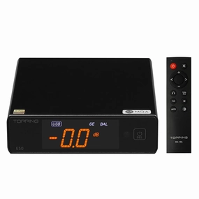 Topping E50 Mini HiFi DAC ES9068AS DSD512 PCM768kHz USB DAC USB/Coax/Opt Inputs RCA/TRS Outputs Decoder for Home Theater Game Music Black DAC,USB audio converter,digital to analog converter,