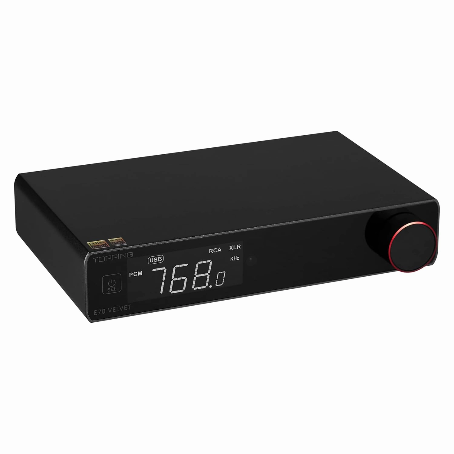 Topping E70 Velvet AK4499EX DAC Audio Decoder - Bluetooth5.1 LDAC Hires XU316 32Bit/768kHz DSD512 BT/USB/Coax/Opt Inputs RCA/XLR HiFi Stereo Digital to Analog Convertor Black DAC,USB audio converter,digital to analog converter,