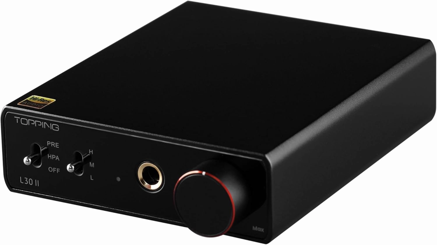 TOPPING L30 II NFCA Headphone Amplifier, 0.3uV Ultra-Low Noise, 144dB Dynamic Range, 0.00006% THD N, Three Gain Settings, Compatible with High/Low Impedance Headphones (L30 II - Black) headphone amplifier,portable amp,desktop headphone amp,