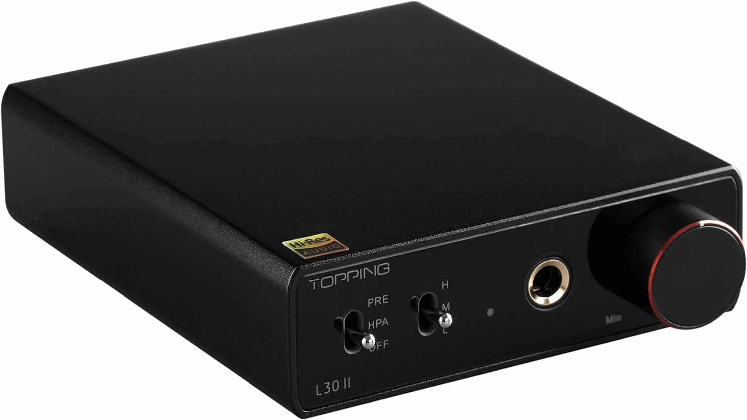 TOPPING L30 II NFCA Headphone Amplifier, 0.3uV Ultra-Low Noise, 144dB Dynamic Range, 0.00006% THD N, Three Gain Settings, Compatible with High/Low Impedance Headphones (L30 II - Black)