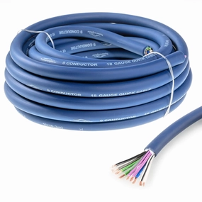 TOPSTRONGGEAR 20 Feet 9-Conductor Speaker Cable, 18AWG 100% OFC, 4-Channel Speaker Wire and Remote Wire (18 Gauge) speaker cable,audio wire,hi-fi speaker cord,