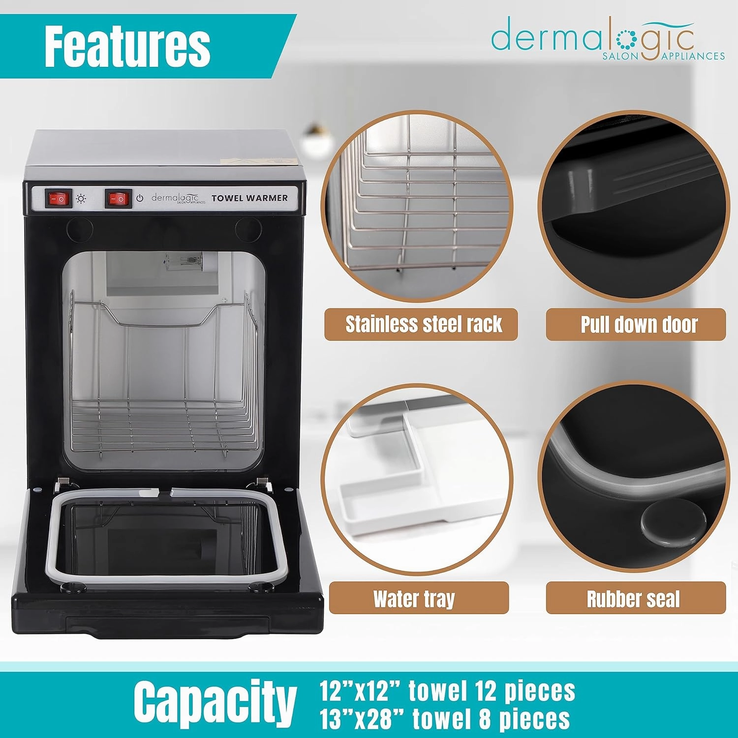 Towel Warmer, Towel Heater Warmer Cabinet 2 in 1 Electric Equipment 5L Massage Facial Spa Beauty Salon Nails Shop GYM Home, Black