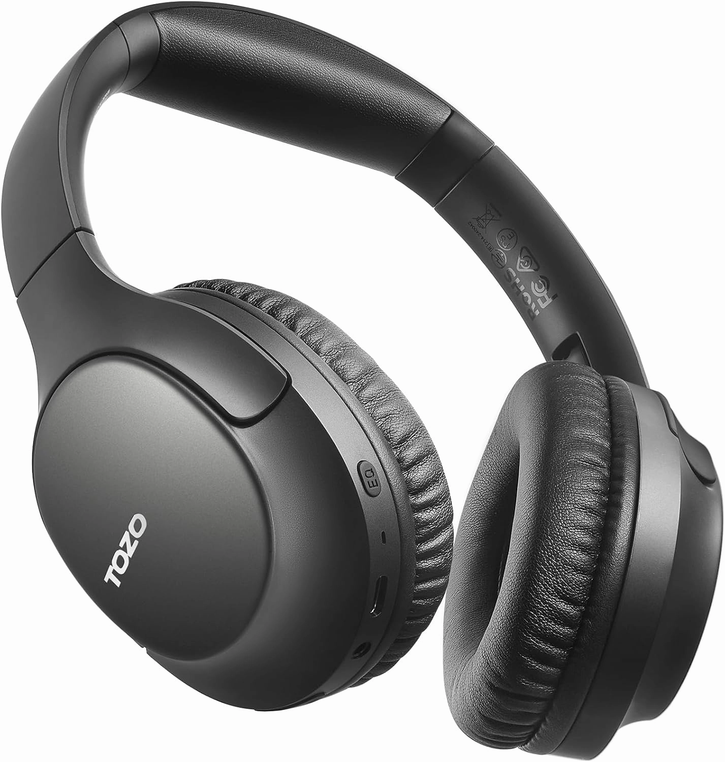 TOZO Bluetooth 5.4 Over Ear Headphones, ENC Call Noise Cancelling Mic, Foldable Wireless Headset, 70H Playback, Deep Bass Stereo Sound, Customizable EQ via Button & App, for Travel and Home, Upgraded over-ear headphones,closed back headphones,wireless 