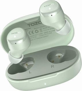 TOZO E1 Wireless Earbuds Build in Mic Clear Calls Ergonomic Light Weight Bluetooth 5.3 in Ear Headphones IPX6 Waterproof Premium Stereo Sound Ear Buds 30H Playtime with 32 EQs via APP wireless earbuds,Bluetooth earphones,true wireless stereo,