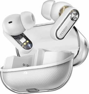 TOZO Hybrid Active Noise Cancelling Wireless Earbuds, Bluetooth 5.4 Headphones, 10mm Drivers Deep Bass Stereo Sound, 4 Mics ENC AI Clear Calls, 32 EQ Customization via App, Crystal Case Design wireless earbuds,Bluetooth earphones,true wireless stereo,