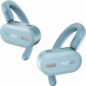 TOZO O2 True Open Ear Wireless Headphones Lightweight with Multi-Angle Adjustment, Bluetooth 5.3 Earbuds with Dual-Axis Design for Long-Lasting Comfort, Crystal-Clear Calls for Driving, Blue wireless earbuds,Bluetooth earphones,true wireless stereo,