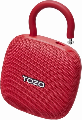 TOZO PE1 Portable Bluetooth Speakers with Adjustable Carabiner, Mini Bluetooth Wireless Shower Speaker with IPX8 Waterproof, 32H Playtime Punchy Bass Audio Speaker for Home, Outdoor and Travel, Red floorstanding speakers,tower speakers,stereo floor speaker