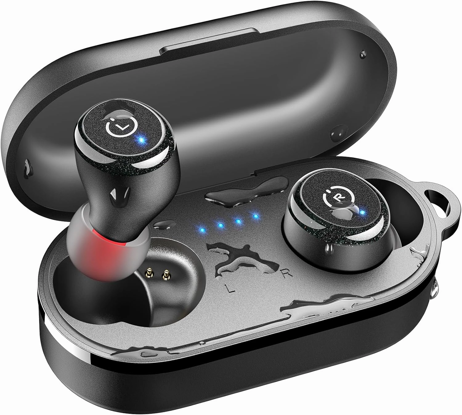 TOZO T10 Wireless Earbuds Bluetooth 5.3 Headphones, App Customize EQ, Ergonomic Design, 55H Playtime, Wireless Charging Case, IPX8 Waterproof Sound in-Ear Headset, 2025 New Version TWS earbuds,compact wireless buds,Bluetooth ear tips,