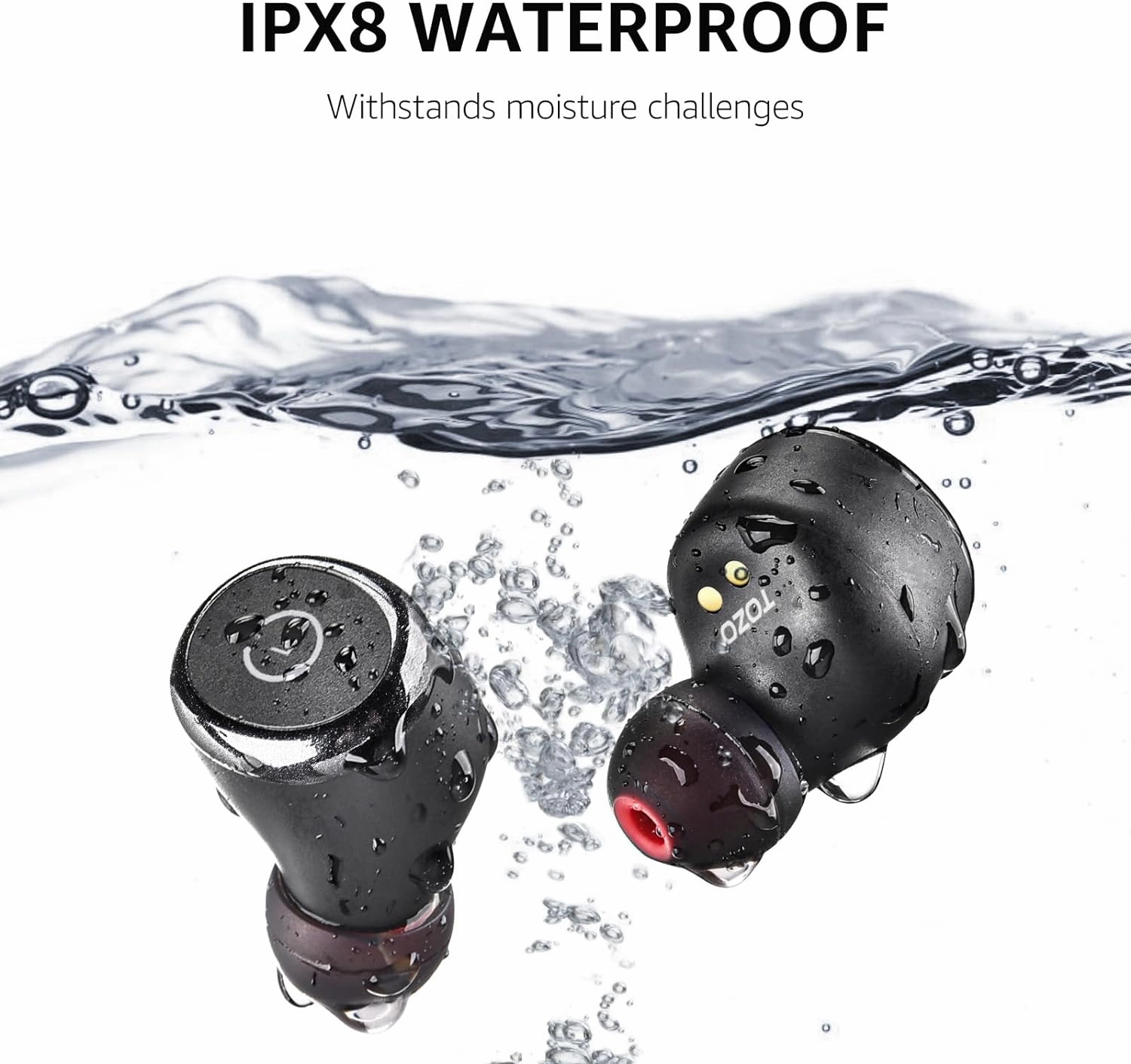 TOZO T10 Wireless Earbuds Bluetooth 5.3 Headphones, App Customize EQ, Ergonomic Design, 55H Playtime, Wireless Charging Case, IPX8 Waterproof Sound in-Ear Headset, 2025 New Version