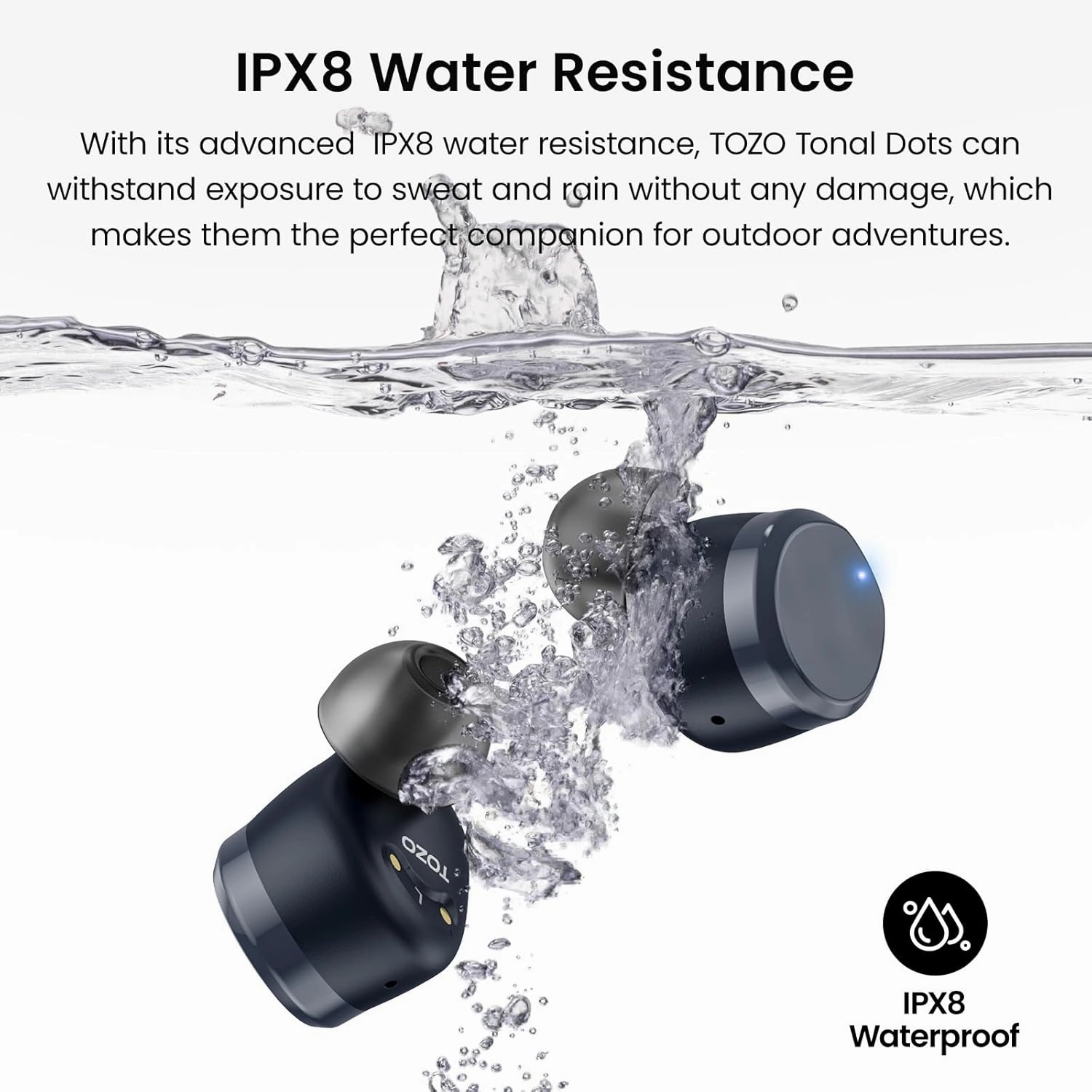 TOZO T12 (Compact Ergonomic Edition) Wireless Earbuds Bluetooth 5.3 Headphones, Call ENC Noise Cancelling Mic, 55Hrs Playtime App Customize EQ IPX8 Waterproof LED Digital Display Premium Sound Headset