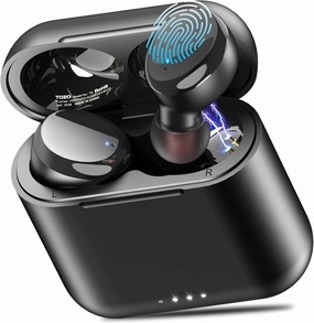 TOZO T6 True Wireless Earbuds Bluetooth 5.3 Headphones 50H Long Playtime, Wireless Charging Case, IPX8 Waterproof Stereo Earphones, Built-in Mic Calls, Headset Premium Deep Bass 32 Preset EQs via APP wireless earbuds,Bluetooth earphones,true wireless stere