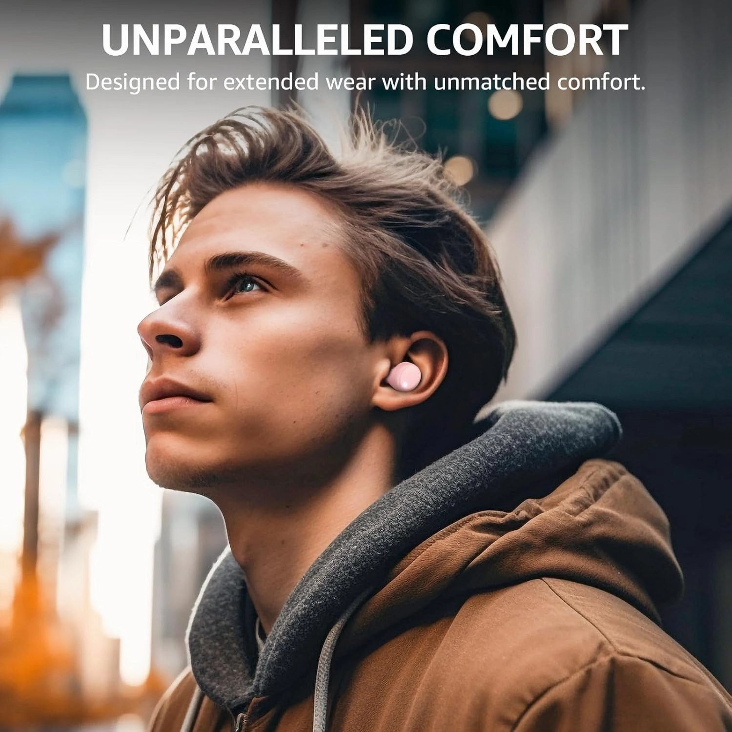TOZO T6 True Wireless Earbuds Bluetooth 5.3 Headphones 50H Long Playtime, Wireless Charging Case, IPX8 Waterproof Stereo Earphones, Built-in Mic Calls, Headset Premium Deep Bass 32 Preset EQs via APP