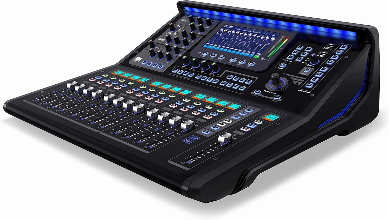 TQ-22 22-Channel, 8-Aux Out, Portable Touchscreen Digital Mixer Console with App for iPad, Android Tablet, PC, Laptop, Wi-Fi, Effect, Scene, Motorized Faders (Designed in USA) mixer console,audio mixing desk,DJ console,