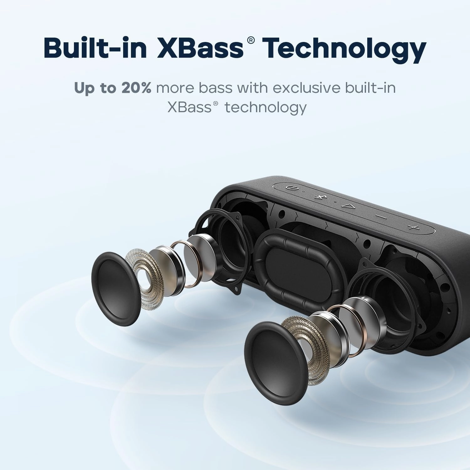 Tribit XSound Go Bluetooth Speaker with 16W Loud Sound & Deeper Bass, 24H Playtime, IPX7 Waterproof, Bluetooth 5.3 TWS Pairing Portable Wireless Speaker for Home, Outdoor (2024 Upgraded)