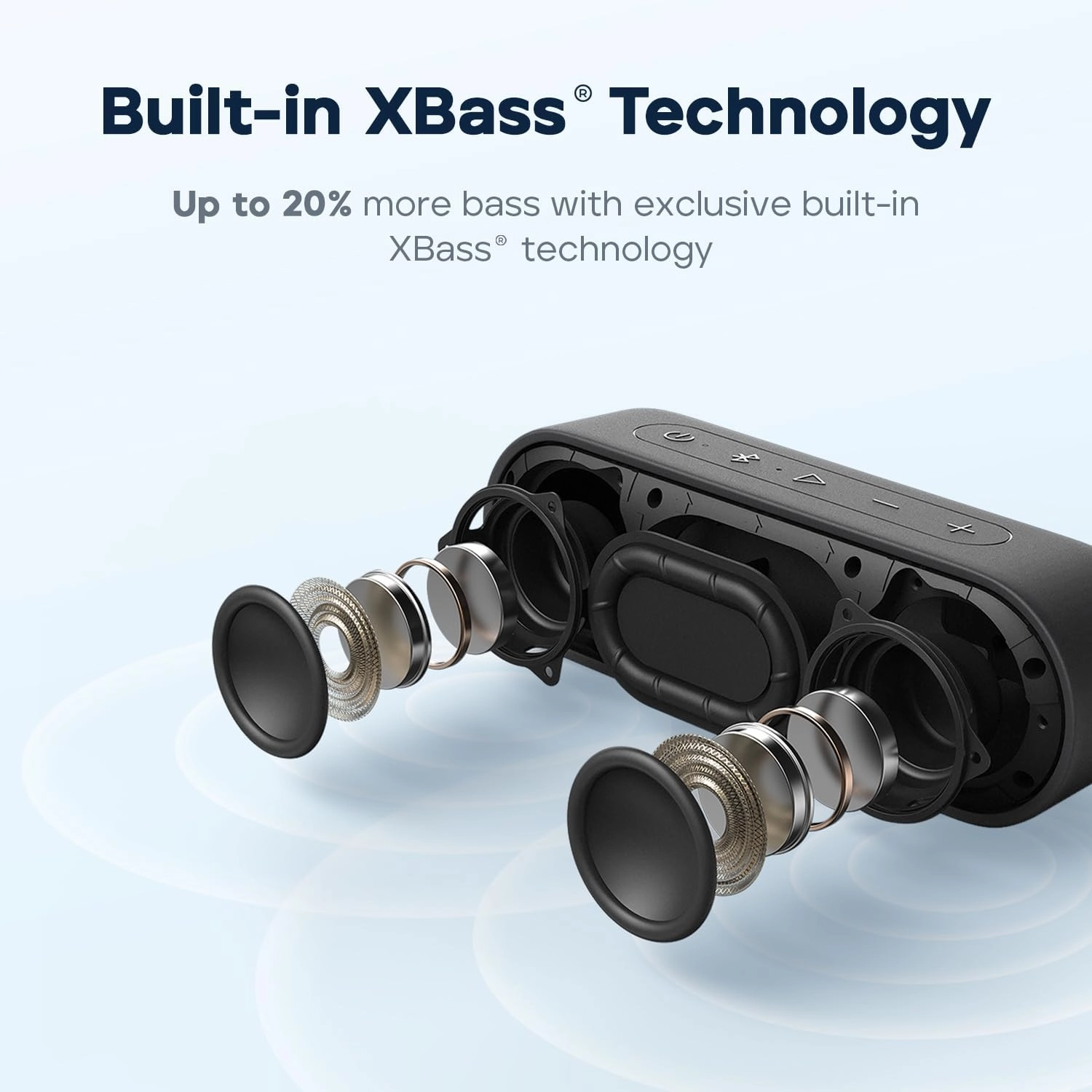 Tribit XSound Go Bluetooth Speaker with 16W Loud Sound & Deeper Bass, 24H Playtime, IPX7 Waterproof, Bluetooth 5.3 TWS Pairing Portable Wireless Speaker for Home, Outdoor (2024 Upgraded)