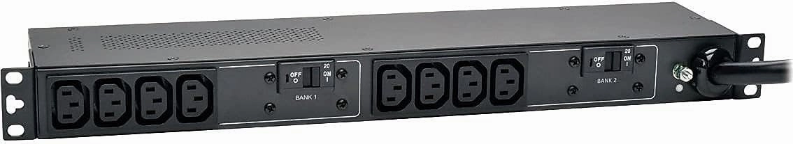 Tripp Lite Basic PDU, 30A, 10 Outlets (C13), 208/240V, L6-30P, 12 ft. Cord, 1U Rack-Mount Power (PDUH30HV) rackmount gear,audio rack equipment,studio rackmounts,