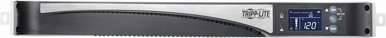 Tripp Lite Double-Conversion Smart Online UPS, 120V 1500VA 1440W, 5 NEMA 5-15R Outlets, Network Card Slot, LCD Status Screen, Expandable Battery, USB, DB9, 1U Rack Mount, 2-Year Warranty (SU1500LCD1U)
