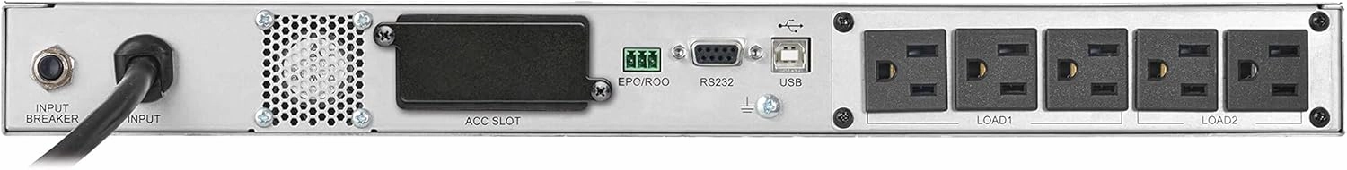 Tripp Lite Double-Conversion Smart Online UPS, 120V 1500VA 1440W, 5 NEMA 5-15R Outlets, Network Card Slot, LCD Status Screen, Expandable Battery, USB, DB9, 1U Rack Mount, 2-Year Warranty (SU1500LCD1U)