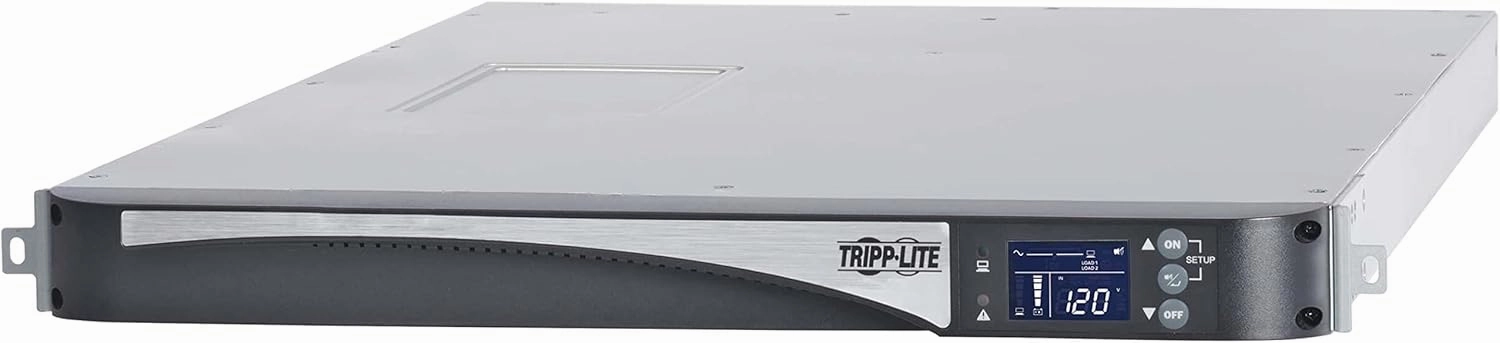 Tripp Lite Double-Conversion Smart Online UPS, 120V 1500VA 1440W, 5 NEMA 5-15R Outlets, Network Card Slot, LCD Status Screen, Expandable Battery, USB, DB9, 1U Rack Mount, 2-Year Warranty (SU1500LCD1U)