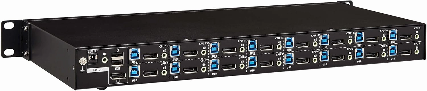 Tripp Lite KVM Switch, 16 Port HDMI USB with Audio and USB Sharing KVM Switch, 1U Rack Mount (B024-HU16)