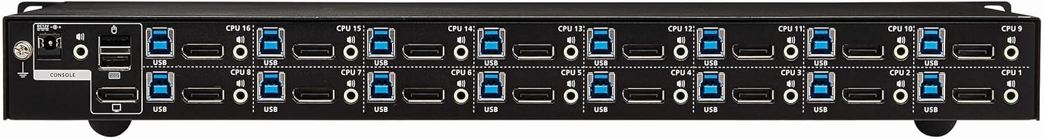 Tripp Lite KVM Switch, 16 Port HDMI USB with Audio and USB Sharing KVM Switch, 1U Rack Mount (B024-HU16)