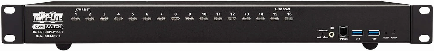 Tripp Lite KVM Switch, 16 Port HDMI USB with Audio and USB Sharing KVM Switch, 1U Rack Mount (B024-HU16)