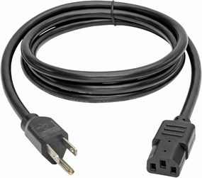 Tripp Lite P007-006 Heavy Duty Computer Power Cord, 15A, 14AWG (NEMA 5-15P to IEC-320-C13), 6-ft Black power cord,hi-fi power cable,AC power lead,