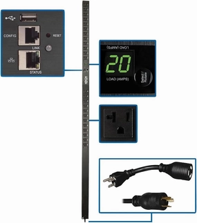 Tripp Lite PDU Monitored 1.9kW 120V 24 5-15/20R 20A LX Platform Interface 70in. Vertical 0URM Rack-Mount TAA (PDUMNV20LX) rackmount gear,audio rack equipment,studio rackmounts,
