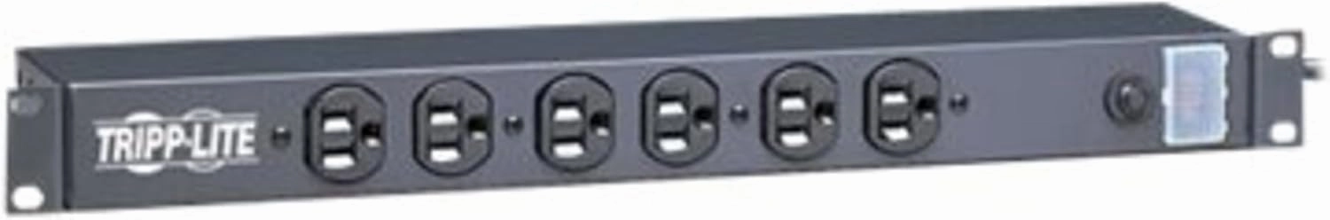 Tripp Lite Power Strip Rackmount Metal 120V 5-15R 12 Outlet 15' Cord 1URM - Power Distribution Strip (Rack-mountable) - AC 120 V - Input: NEMA 5-15 - Output connectors: 12 (NEMA 5-15) - 15 ft Cord - rackmount gear,audio rack equipment,studio rackmounts,
