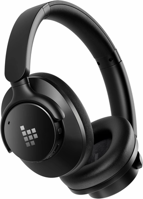 Tronsmart Sounfii Q20 Active Noise Cancelling Headphones, Wireless Over Ear Headphones, 60H Playtime, Rich-Detailed Sound, Customize EQ, Comfort Fit Ear Cups, for Travel, Home Office(Black) over-ear headphones,closed back headphones,wireless studio cans,