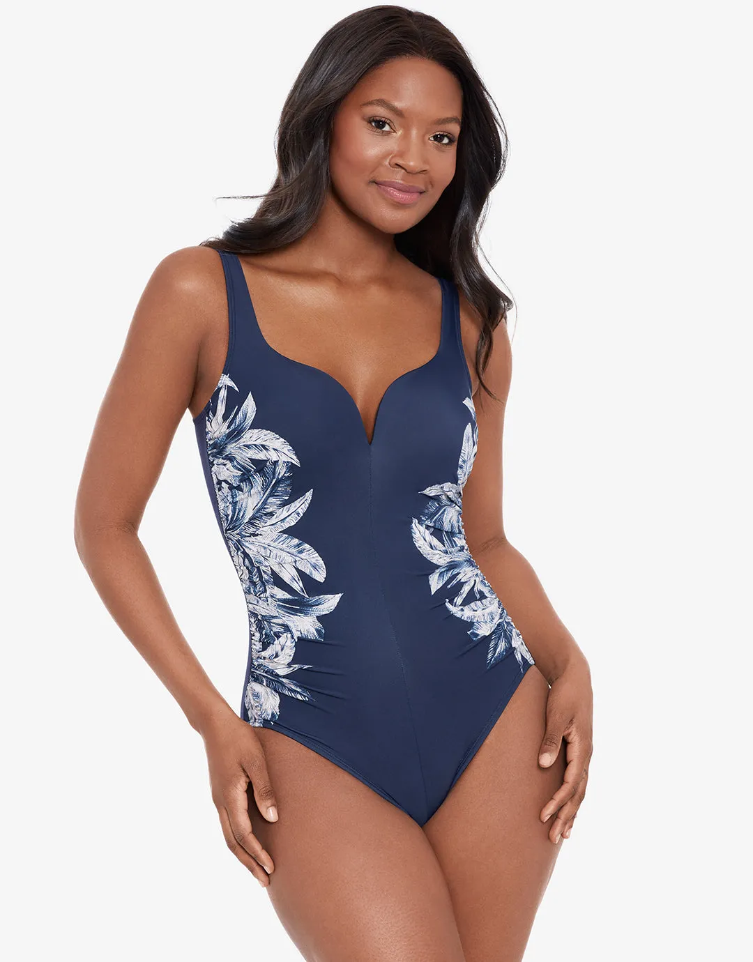 Tropica Toile Temptress Swimsuit - Navy White