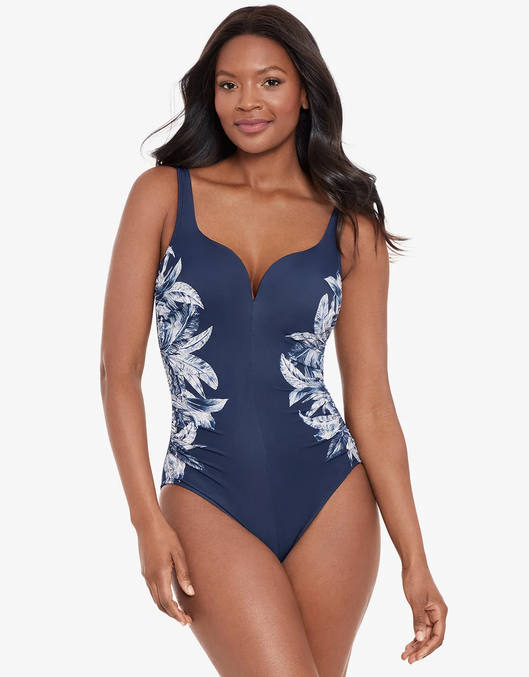 Tropica Toile Temptress Swimsuit - Navy White