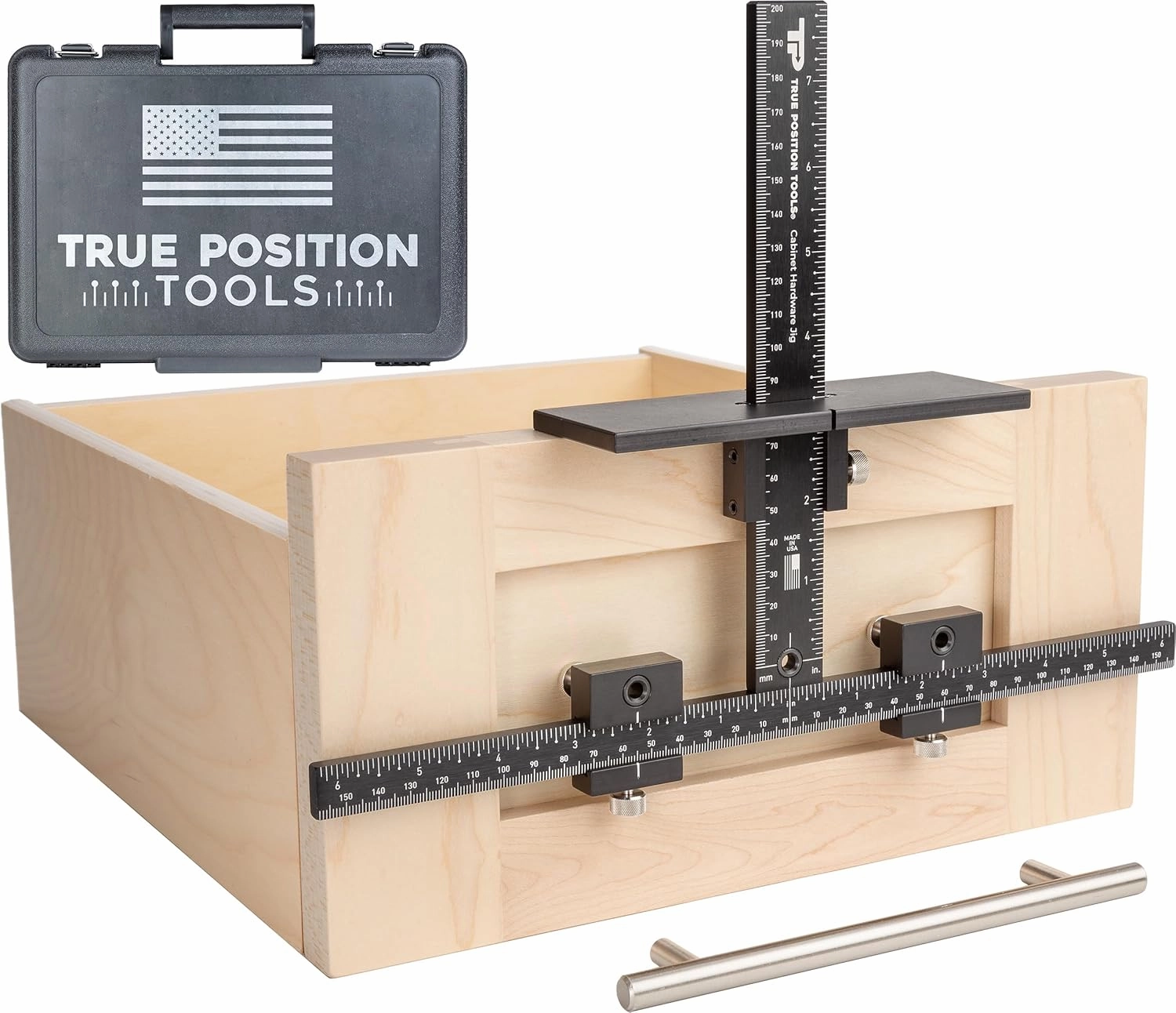 True Position Tools The Original Cabinet Hardware Jig - Made in USA - Most Accurate Tool for Knobs and Pulls - Hand Calibrated equipment cabinet,AV gear cabinet,component enclosure,