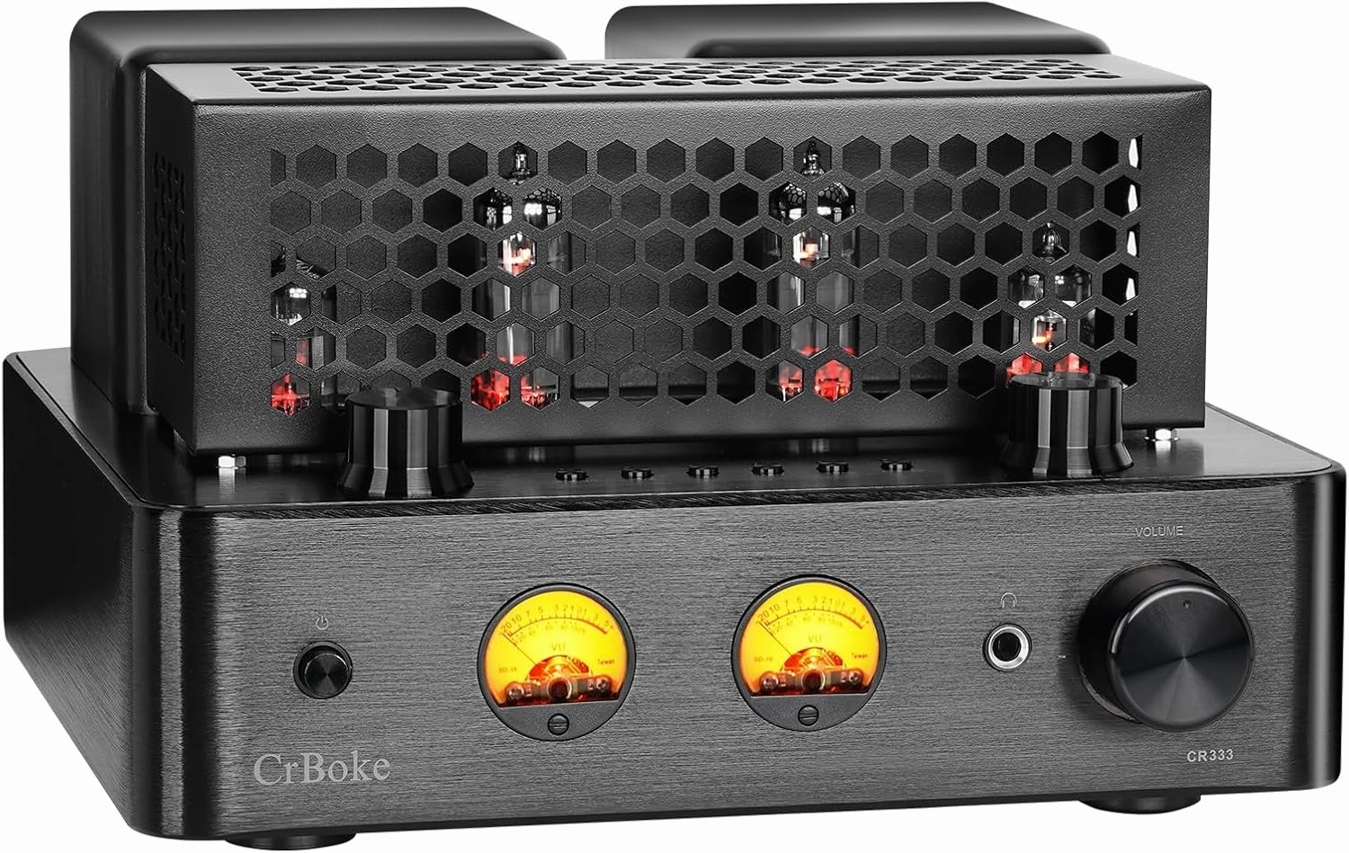 Tube Amplifier, Stereo Vacuum Tube Class A/B Amplifier,Integrated Amplifier with Bluetooth 5.0,Subwoofer Output, Headphone Output, Record Player Phono Preamp and USB DAC integrated amplifier,stereo receiver,hi-fi amp combo,