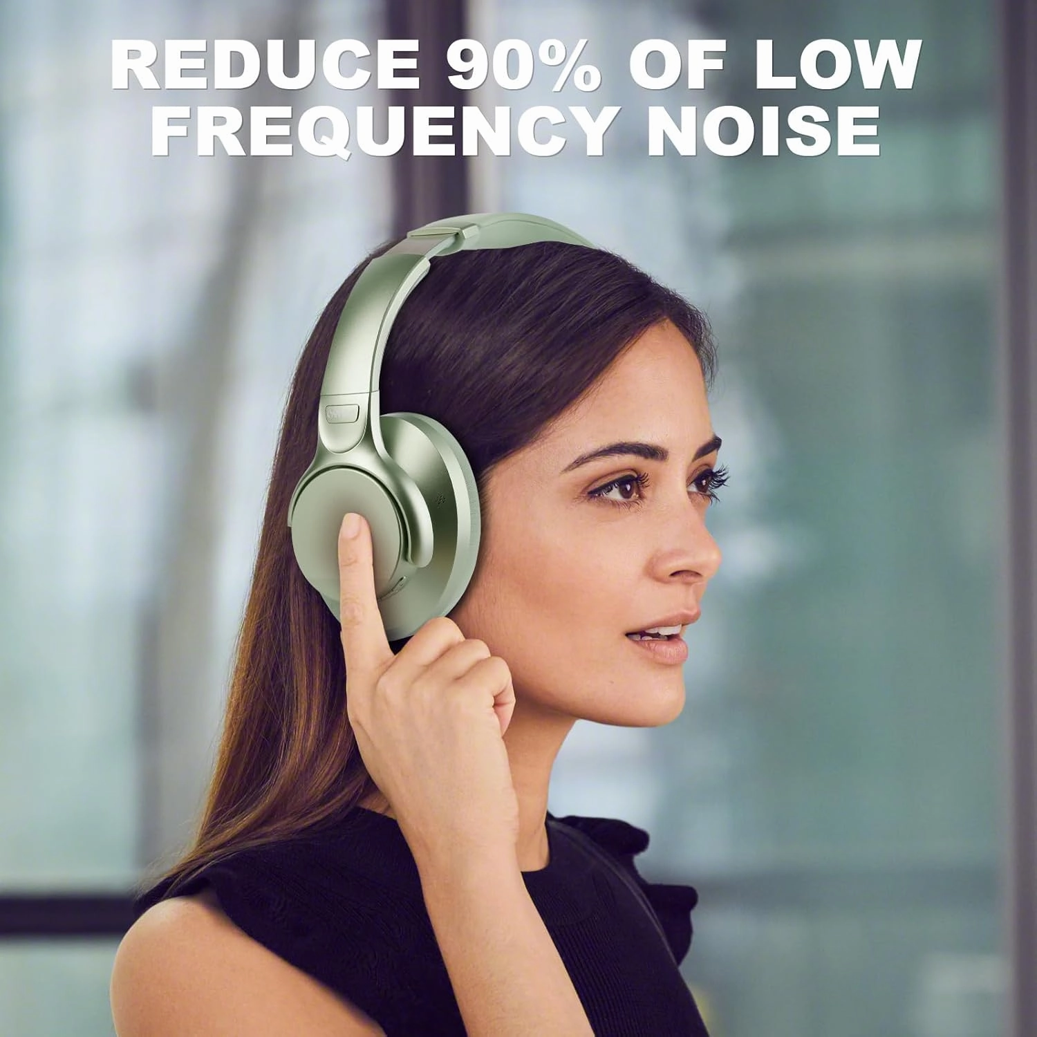 TUINYO Wireless Headphones - Noise Cancelling Over Ear Bluetooth Headphones with 60H Playtime, Deep Bass Hi-Fi Stereo Sound & Comfortable Earpads for Travel, Home and Office-Green