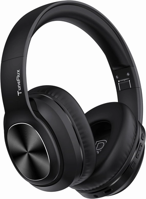 TuneFlux Wireless Bluetooth Headphones Over Ear, 80H Playtime, 3EQ Sound Modes, HiFi Stereo Headphones with Deep Bass Microphone, Foldable Bluetooth 5.3 Headsets for Smartphone/PC/Computer over-ear headphones,closed back headphones,wireless studio cans,