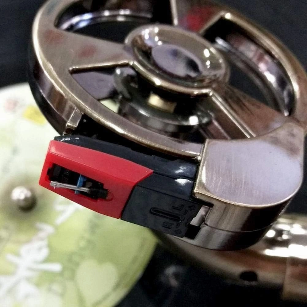 Turntable Belt with Record Player Cartridge Set Replacement Different Specifications Square Cassette Tape Machine Recorder Rubber Belt Diamond Stylus Replacement Needle for Turntable 