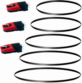 Turntable Belt with Record Player Cartridge Set Replacement Different Specifications Square Cassette Tape Machine Recorder Rubber Belt Diamond Stylus Replacement Needle for Turntable  turntable cartridge,phono cartridge,MM MC stylus,