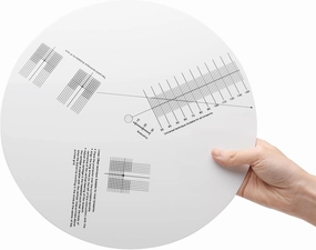 Turntable Cartridge Alignment Protractor Mat, Anti-Sliding LP Vinyl Record Pickup Calibration Plate Distance Gauge Protractor Adjustment Tool Ruler for Turntable Accessories (White) turntable cartridge,phono cartridge,MM MC stylus,