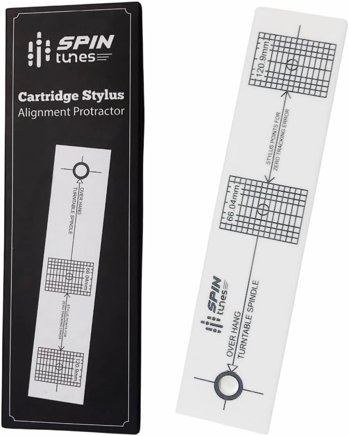 Turntable Phono Cartridge Stylus Alignment Protractor Tool- High Visible Tool for Vinyl Record Precision Calibration- Ensure Accurate Tracking and Sound Quality turntable cartridge,phono cartridge,MM MC stylus,