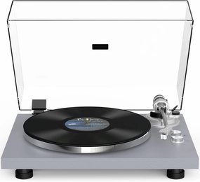 Turntable Record Player Wireless Output Carbon Fiber Tonearm Vinyl Player Aluminium Platter Belt-Drive LP Turn Tables 33 1/3&45 RPM Phono Level Audio RCA Line Output AT-3600L MM Cartridge Grey belt-drive turntable,vinyl record player,audiophile turntab
