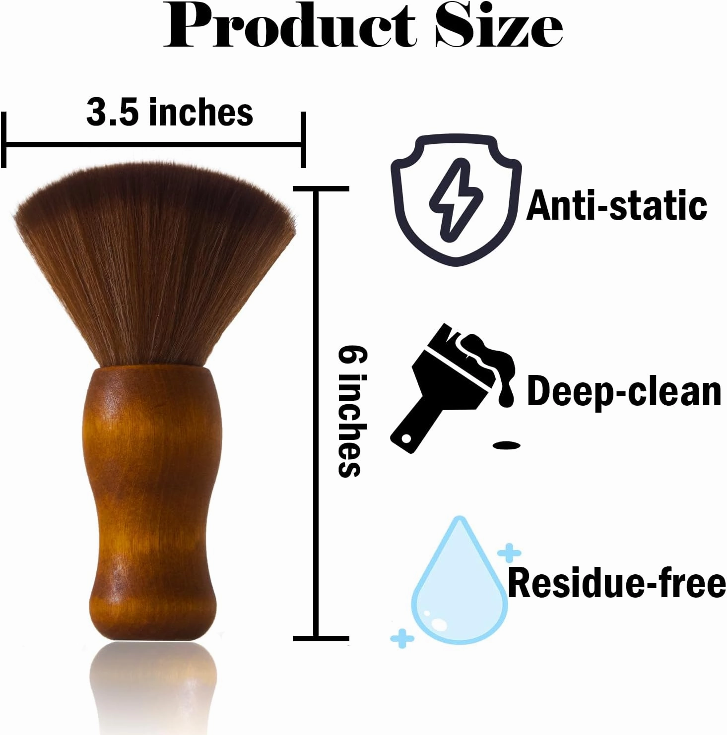 Turntable Vinyl Record Brush, Anti-Static Dust Record Cleaning Brush for Vinyl Albums LP CD Cartridge (Brown)