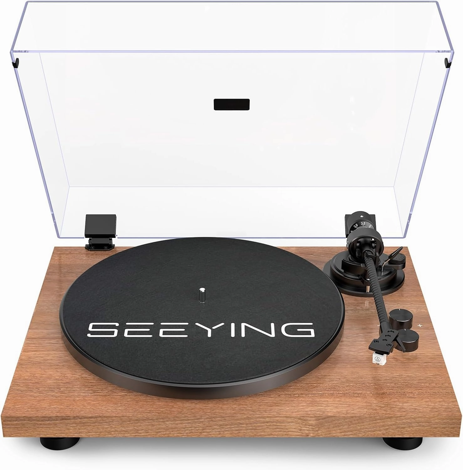 Turntable Vinyl Record Player Bluetooth Output Built-in Preamp Phono/Line Switch Adjustable Counterweight Anti-Skate Variable Pitch Control Magnetic Cartridge Belt Drive 2-Speed belt-drive turntable,vinyl record player,audiophile turntable,